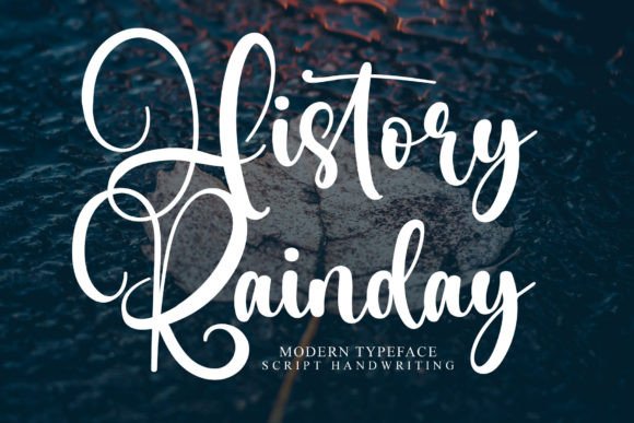 History Rainday Font: Festive Script for Holiday Campaigns