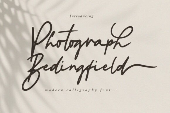 Photograph Bedingfield Font for Handmade Products