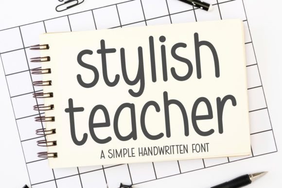 Stylish Teacher Font: A Handwritten Typeface for Editorial Design